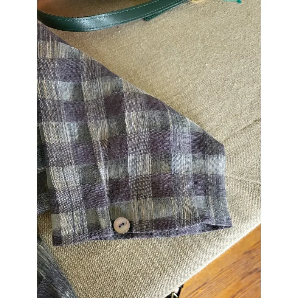 Emil Rutenberg Button Linen Blouse - Size XL - Picture 5 of 5